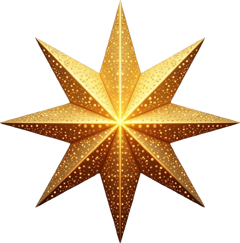 Glowing Golden Star